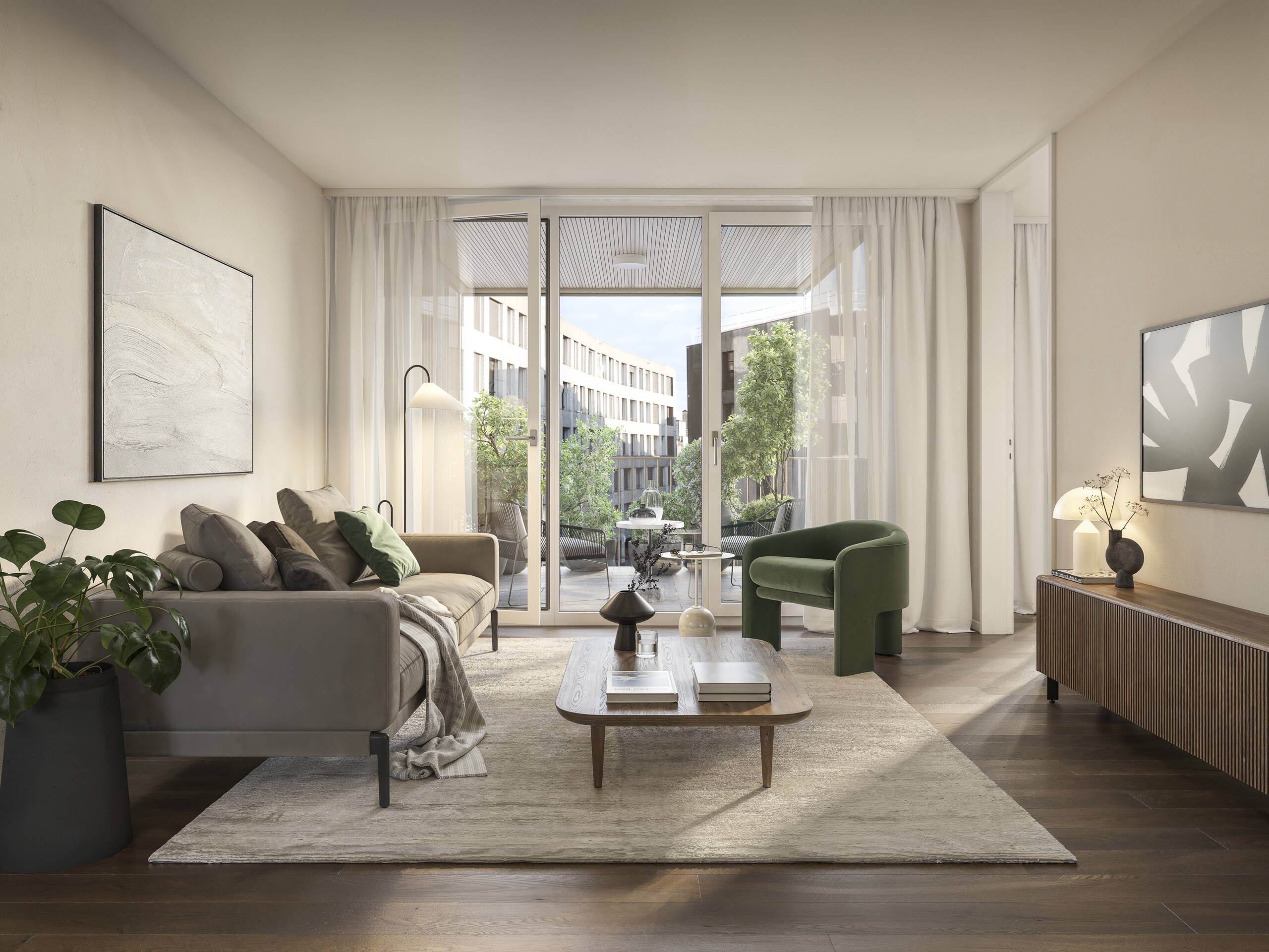 architekturvisualisierung-eichstrasse-zuerich-innenraum.jpg Innenraumvisualisierung Eichstrasse Zuerich – modernes Wohnzimmer mit Panoramafenster