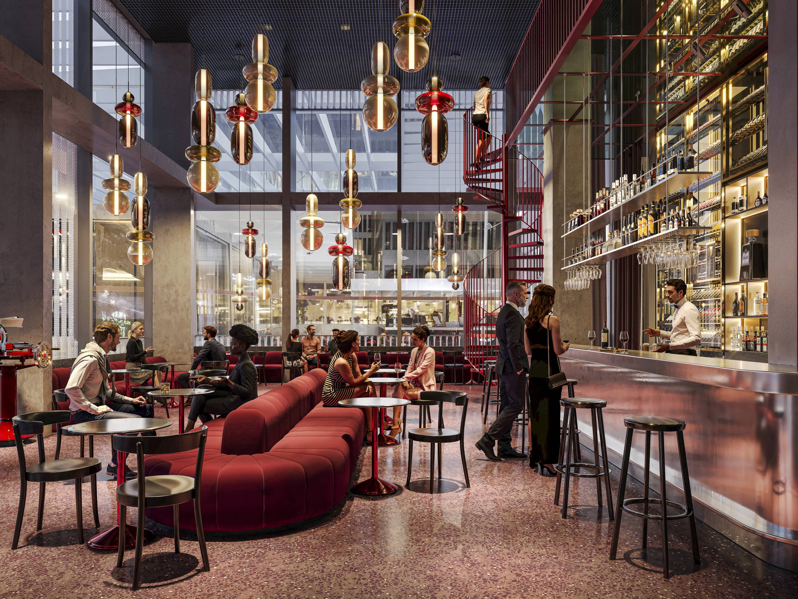 innenraumvisualisierung-flughafen-zuerich-lounge.jpg Innenraumvisualisierung Flughafen Zuerich – hochwertige Lounge mit Designmoebeln und Naturmaterialien