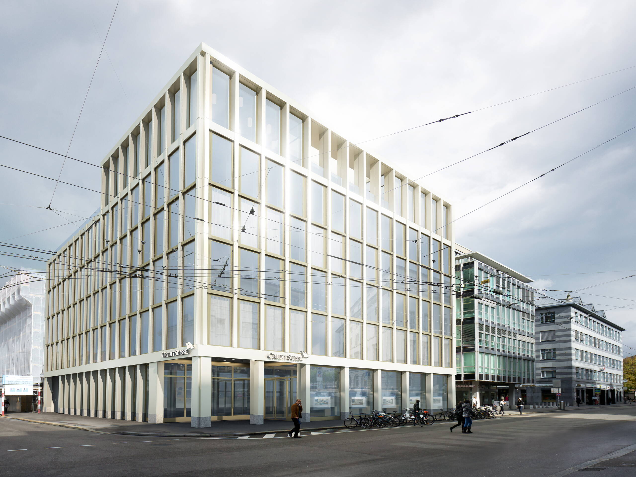 Wettbewerbsvisualisierung, Winterthur, Credit Suisse, Architekturvisualisierungen, Aussenvisualisierung, 3D Rendering